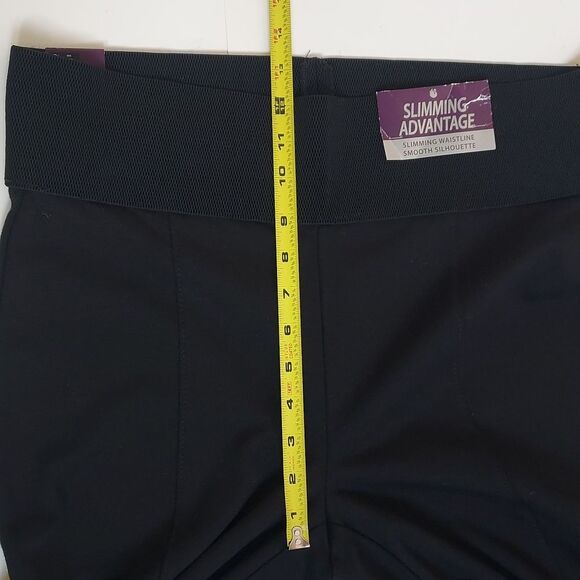 NWT Ladies Gloria Vanderbuilt Lucy Black Straight Slimming HI Waist Pants Medium - Picture 5 of 9